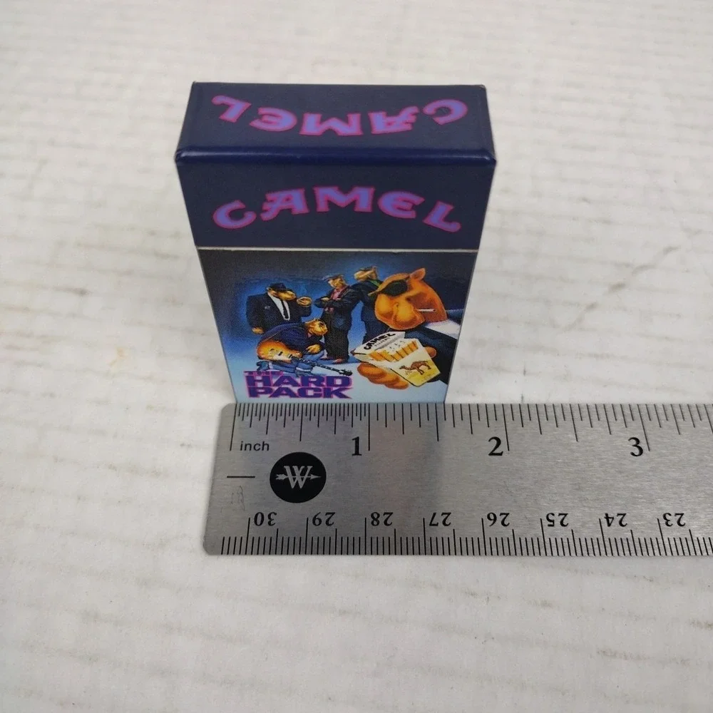 VTG CAMEL Y2K Motorcycle Joe 90's THE HARD PACK Flip-Top Lighter